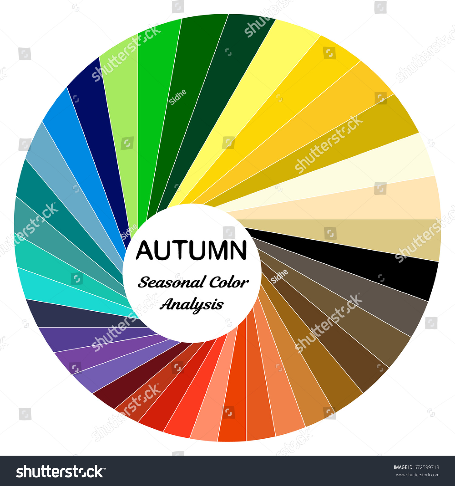Stock Vector Color Guide Seasonal Color Stock Vector 672599713