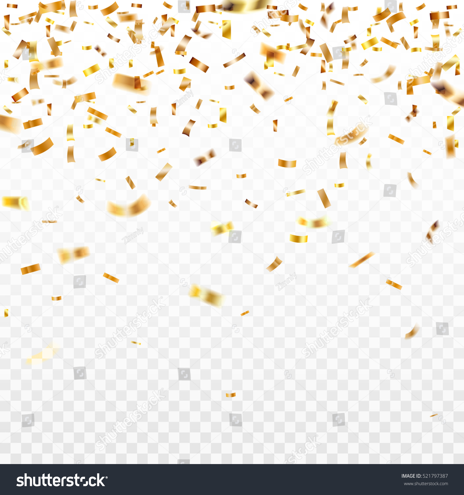 Stock Vector Illustration Gold Confetti Isolated Stock Vector 521797387 ...