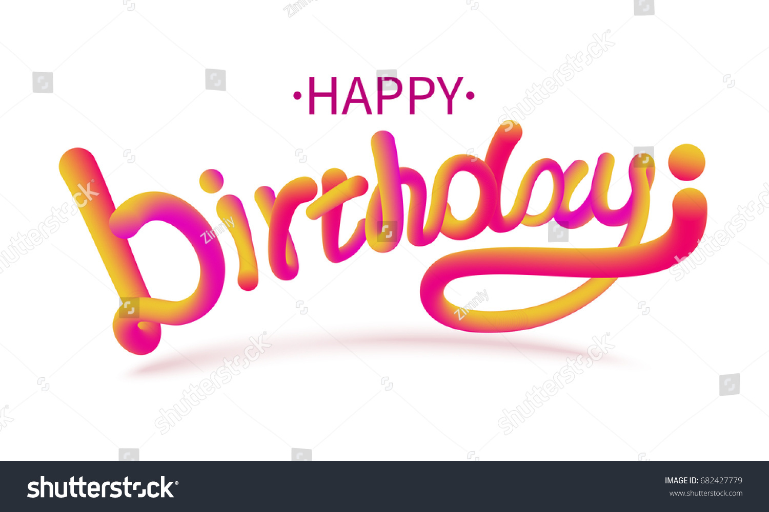 Stock Vector Illustration Happy Birthday Font Stock Vector Royalty Free