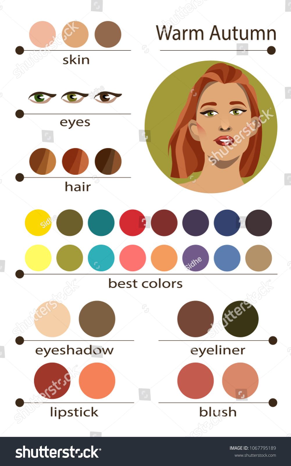 Stock Vector Seasonal Color Analysis Palette Stock Vector Royalty