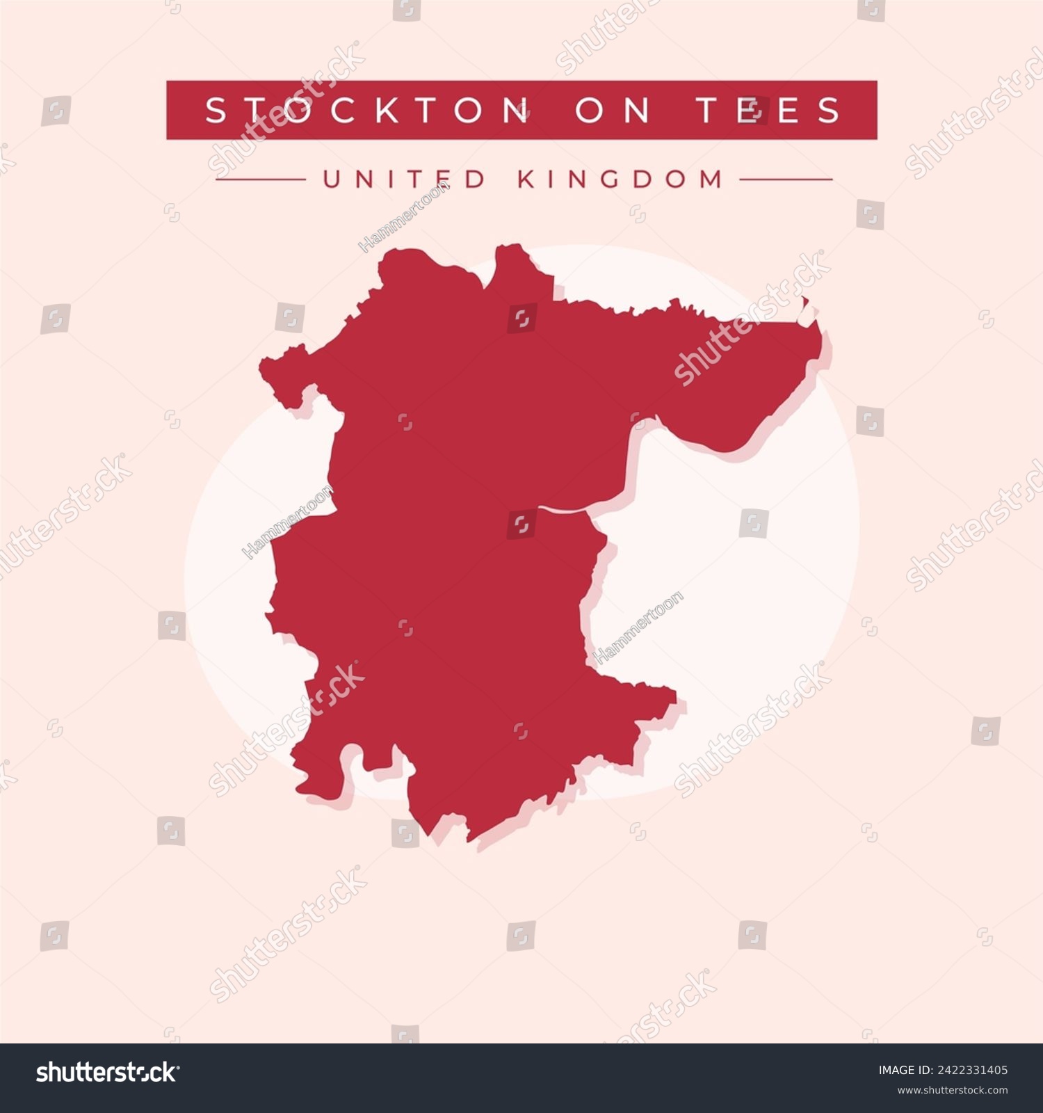 SVG of Stockton-on-Tees Borough and unitary authority (United Kingdom of Great Britain and Northern Ireland, ceremonial county Durham and North Yorkshire, England) map vector illustration, scribble sketch svg