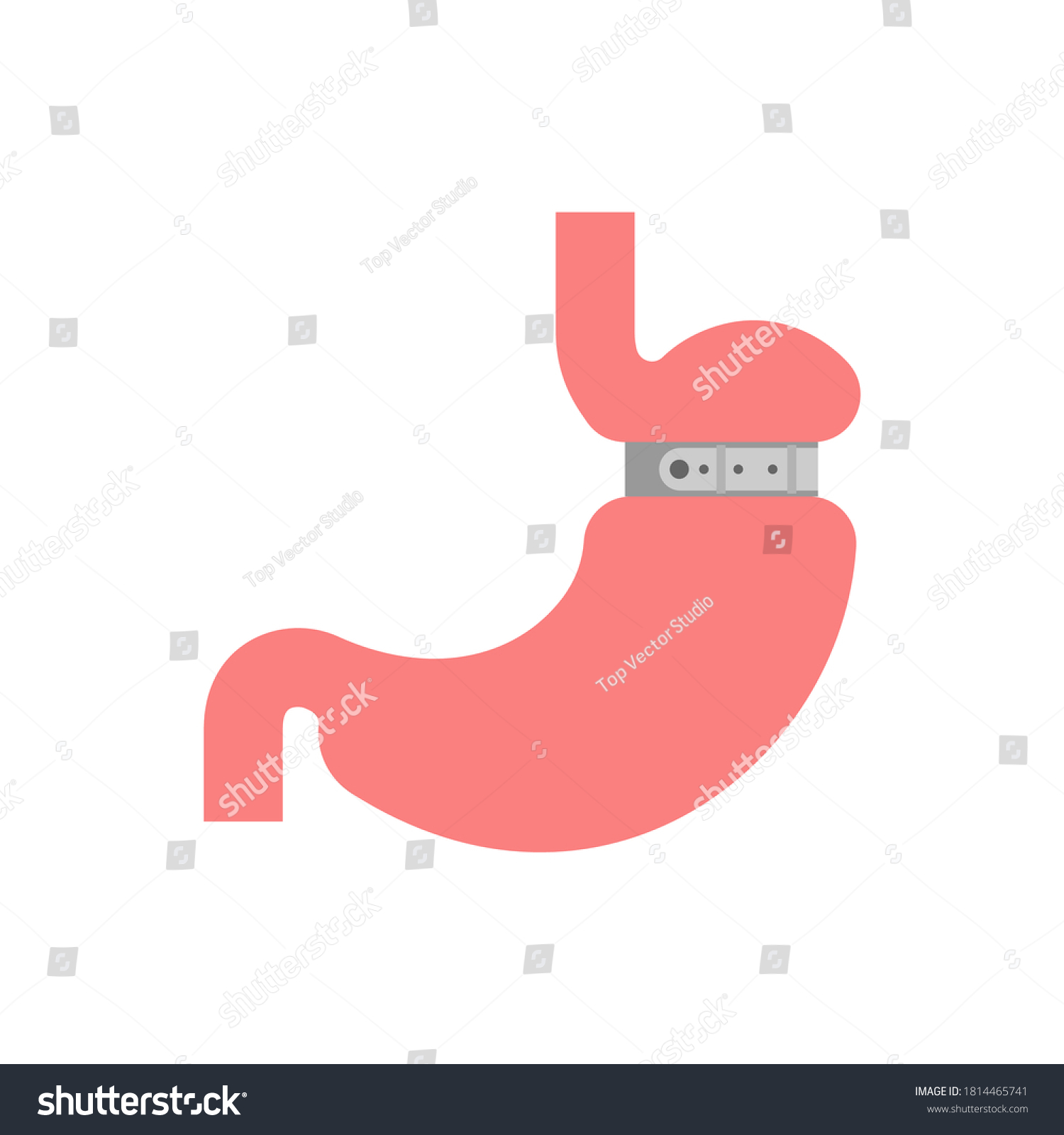 SVG of Stomach banding isolated. Adjustable Gastric Band. vector illustration svg