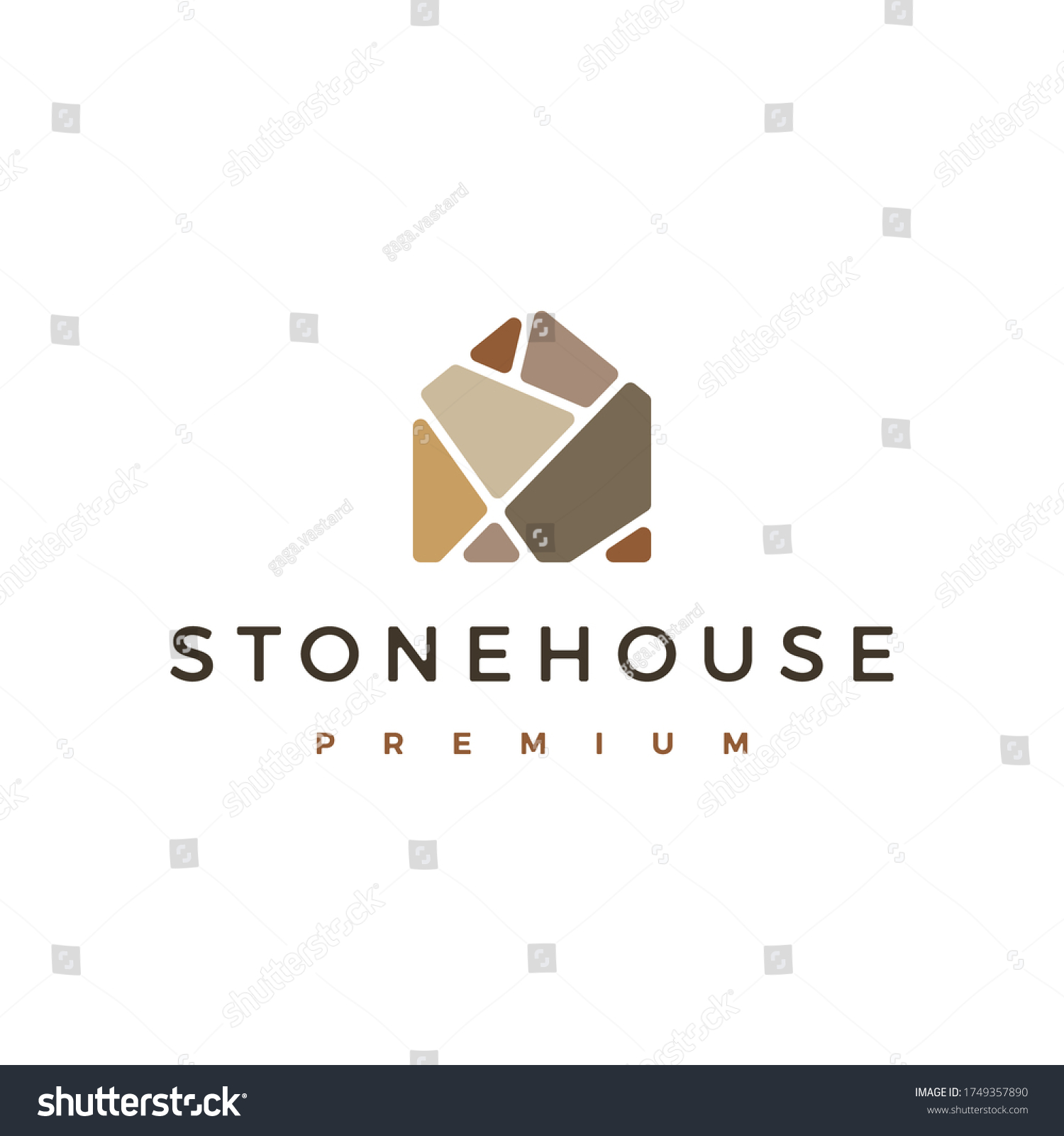 SVG of stone house logo vector icon illustration svg