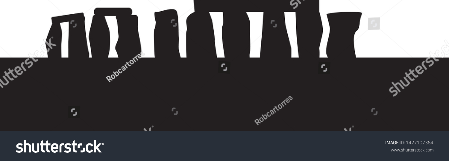 Stonehenge Silhouette Vector Black: Vector có sẵn (miễn phí bản quyền ...
