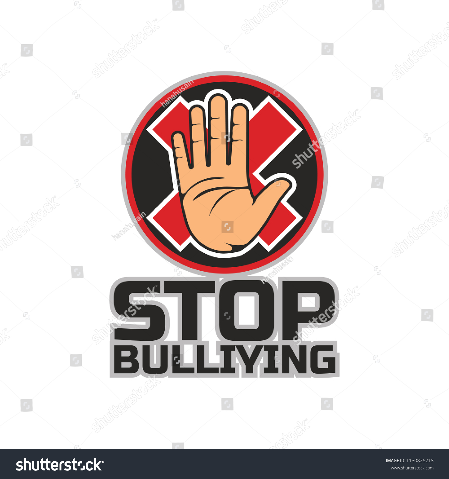 Stop Bullying No Bullying Logo Vector Stock Vector (Royalty Free ...