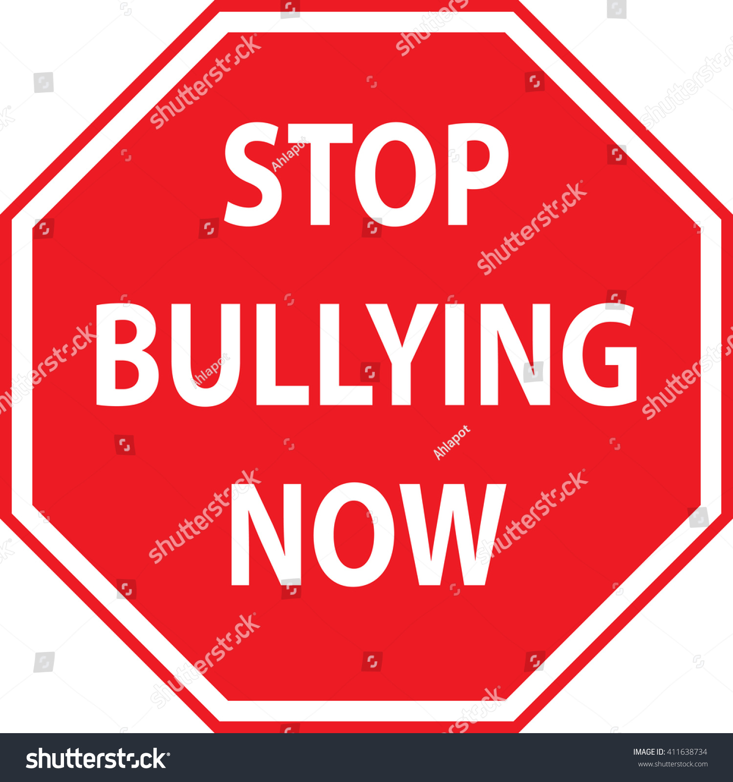 Stop Bullying Now Stock Vector 411638734 - Shutterstock