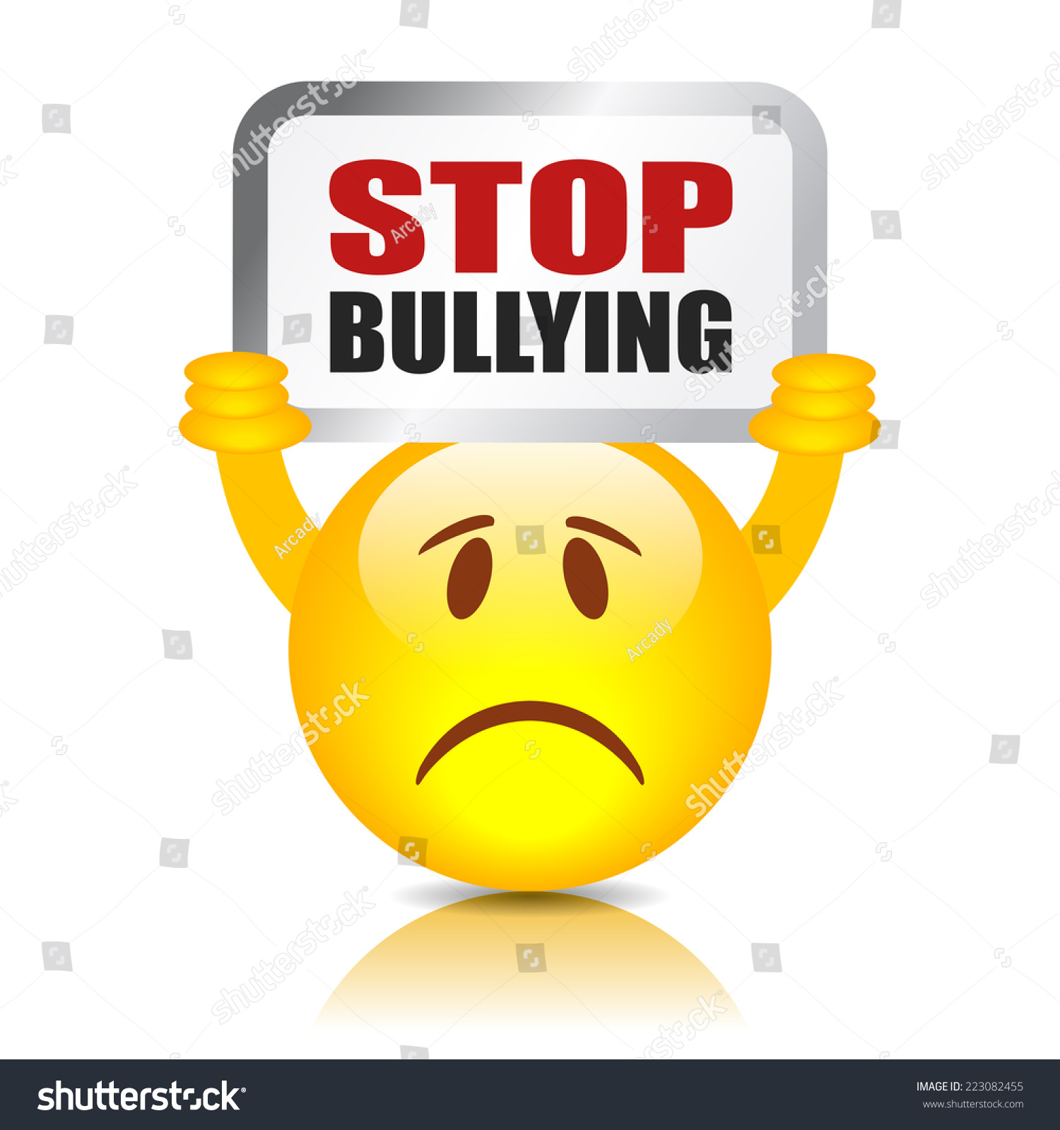 Stop Bullying Sign Stock Vector 223082455 - Shutterstock