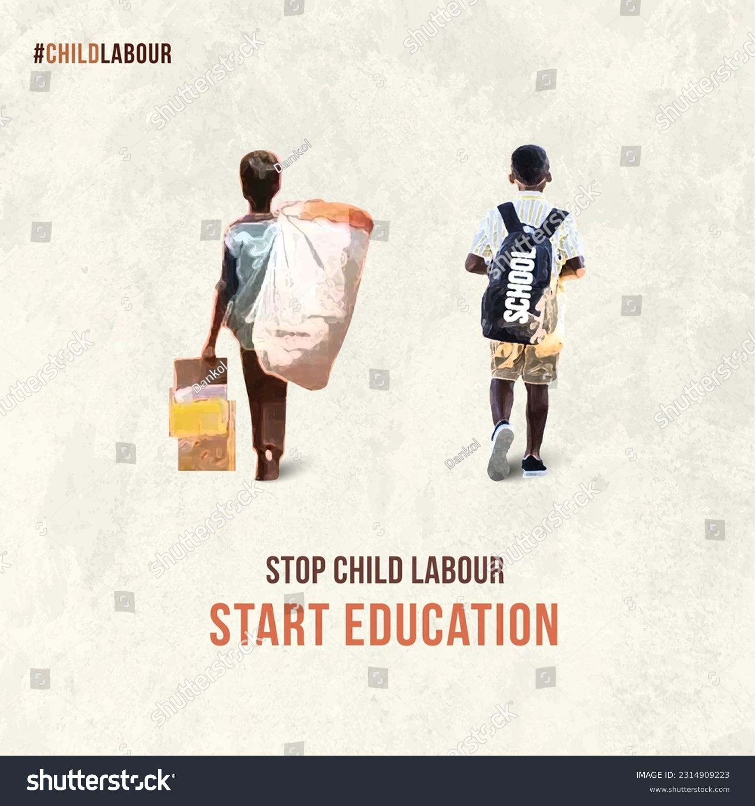 SVG of Stop Child labour, Start Education. World Day Against Child Labor Creative Social Media Template 

 svg