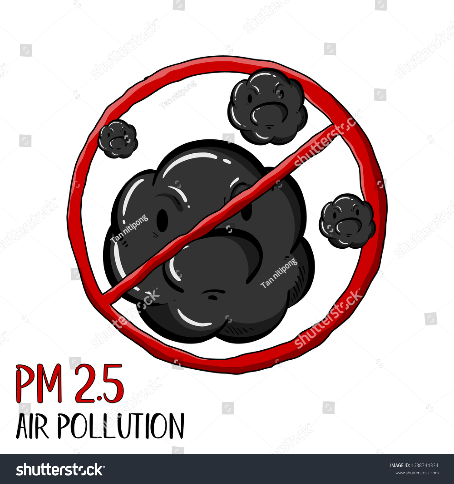 Stop Pm 25 Air Pollution Sign Stock Vector (royalty Free) 1638744334