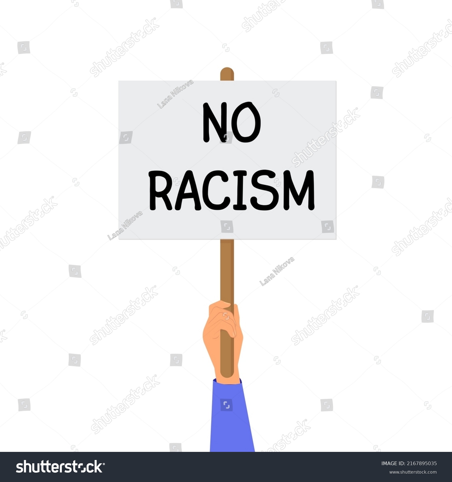 Stop Racism Icon Motivational Poster Against Stock Vector (Royalty Free ...