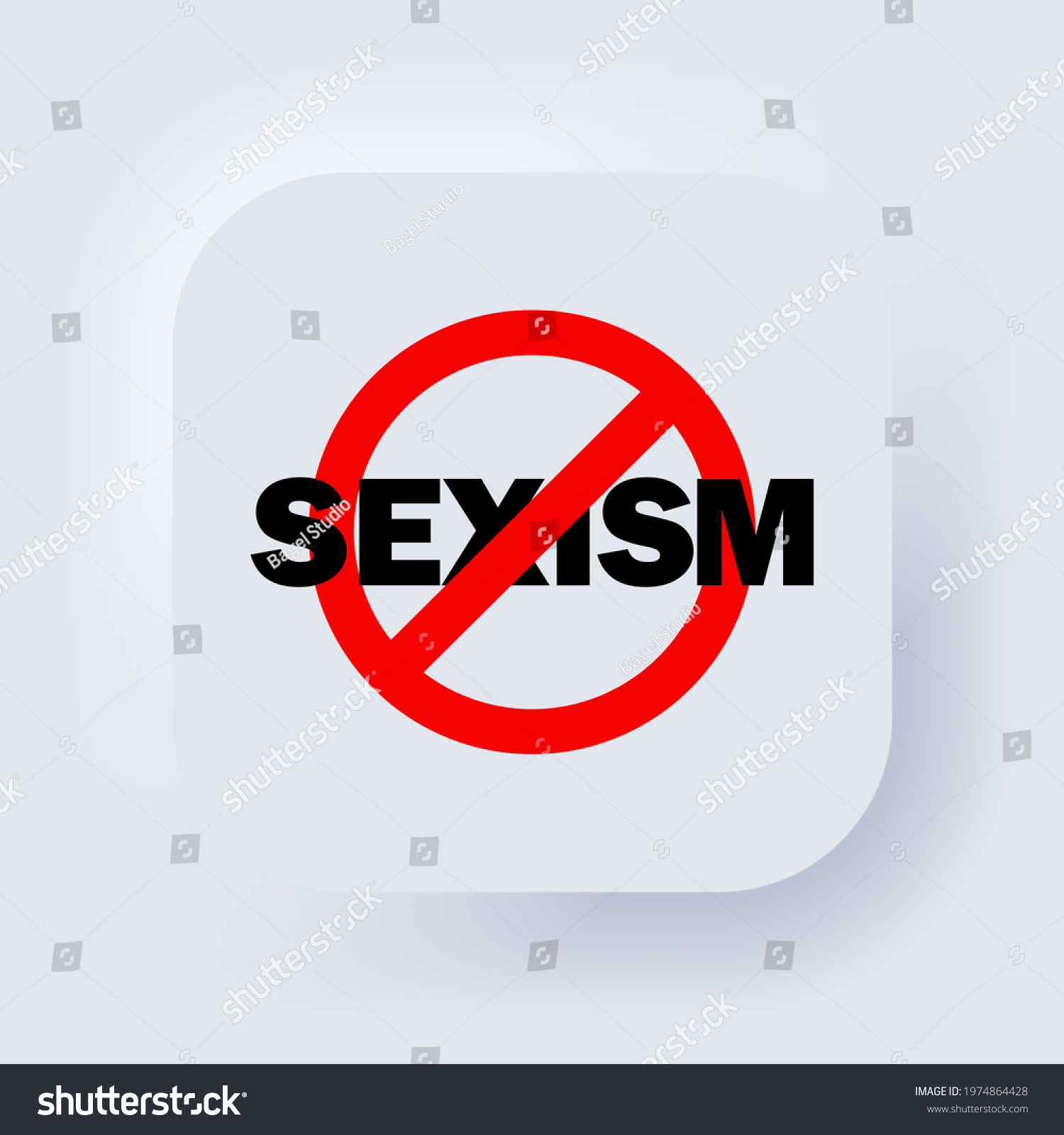 Stop Sexism Icon Vector No Sexism Stock Vector Royalty Free 1974864428 Shutterstock 2744