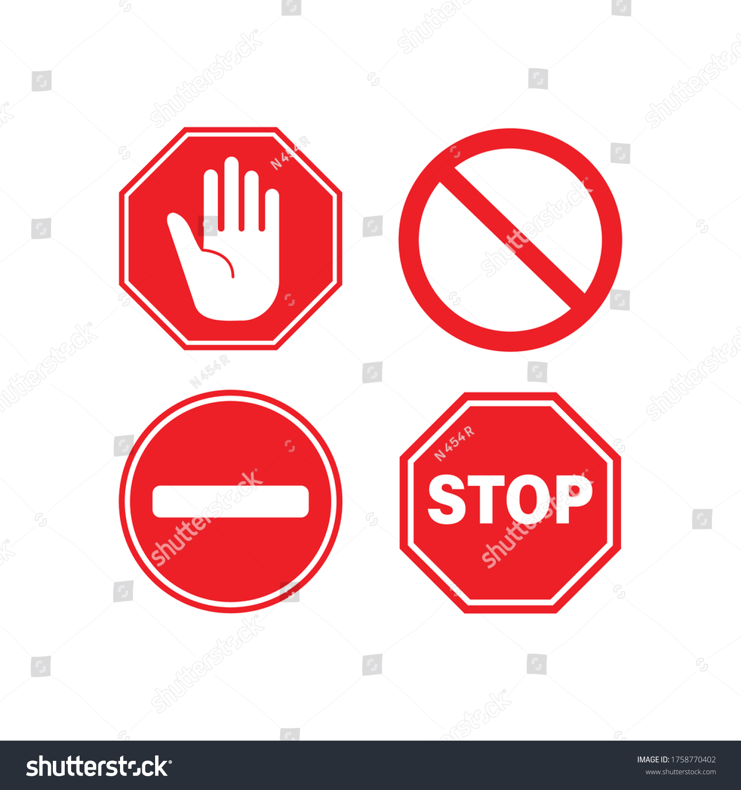 Stop Sign Symbol Vector Illustration Stock Vector (Royalty Free ...