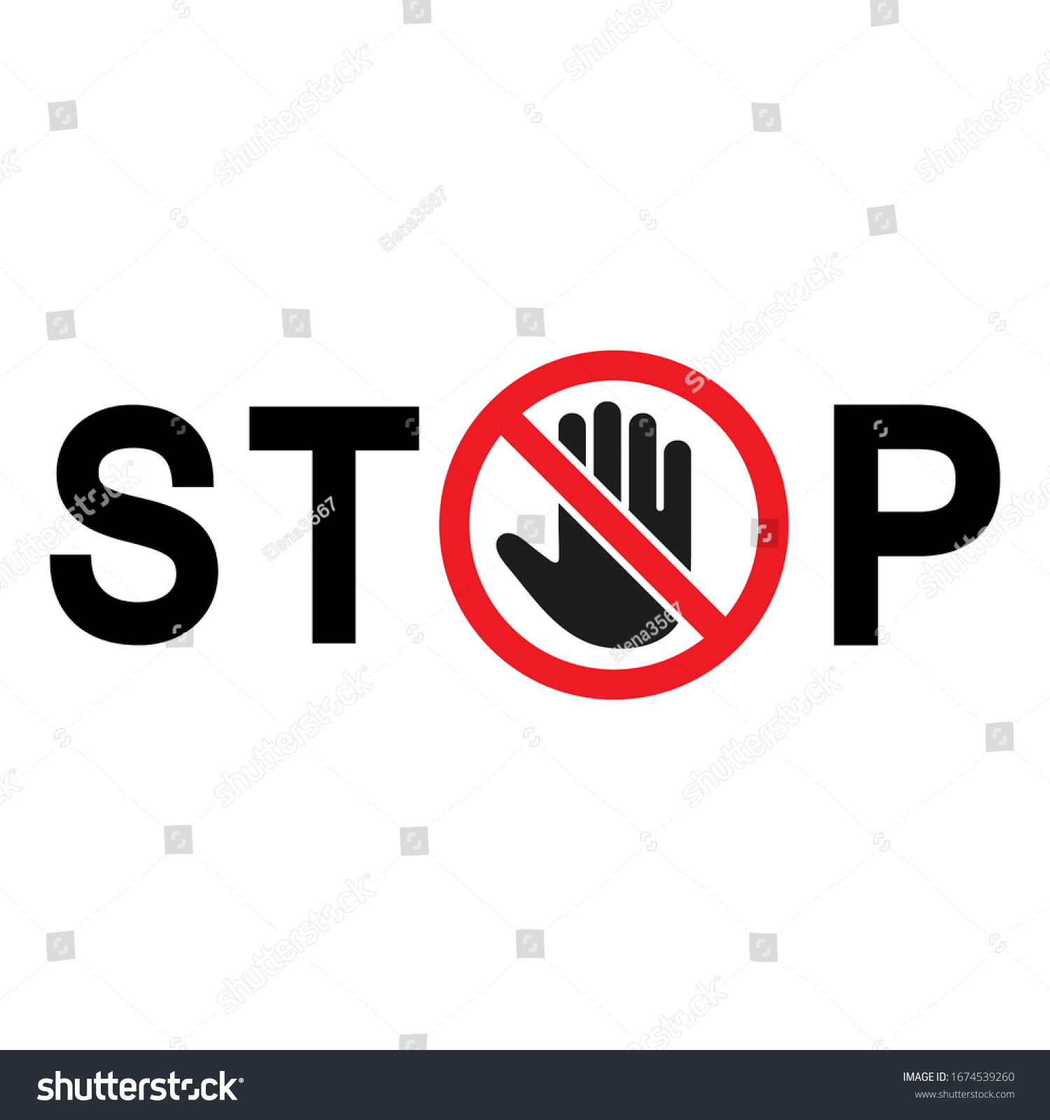 Stop Sign Circle Crossed Out Circle Stock Vector (royalty Free) 1674539260