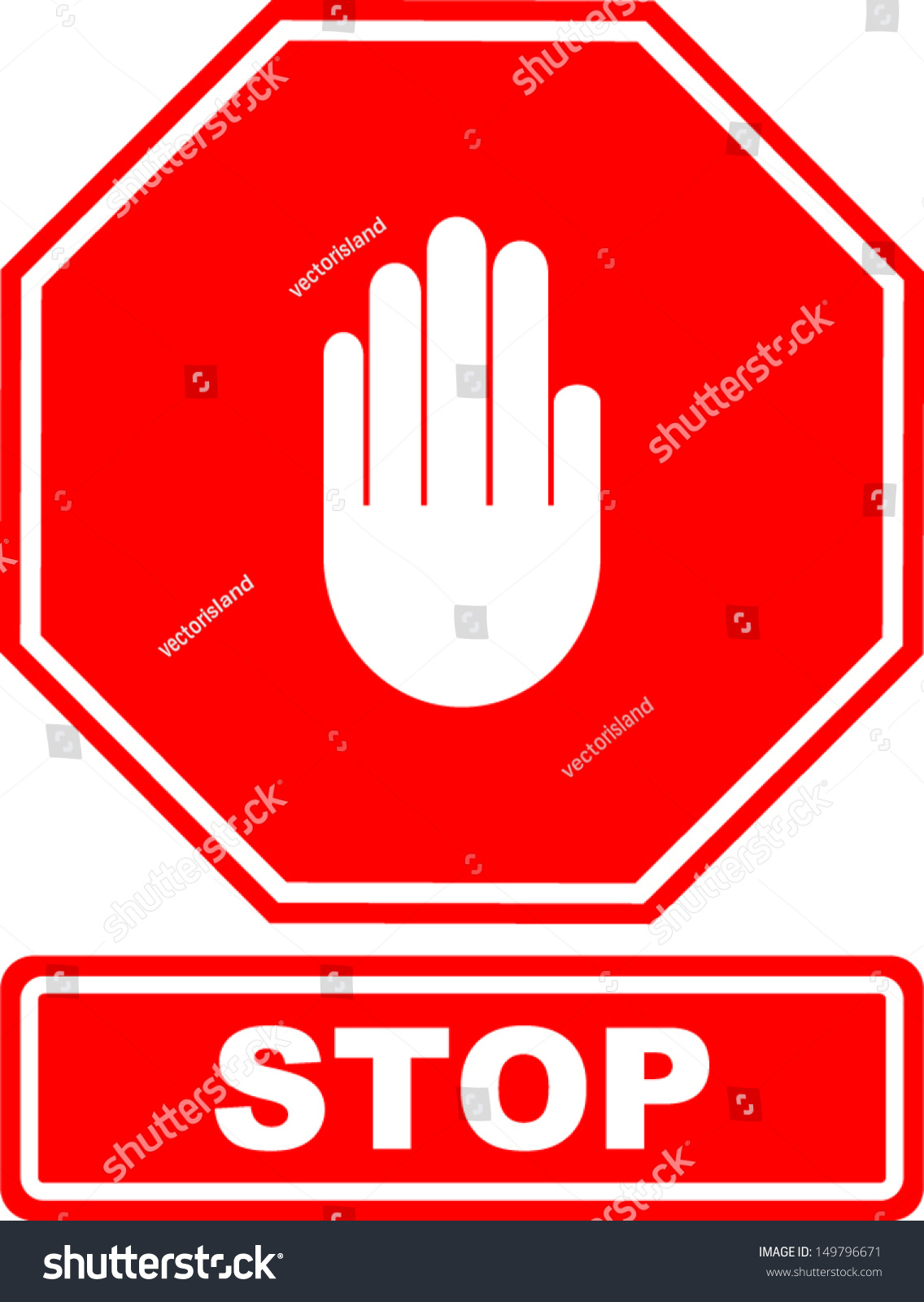 stop sign hand stock vector 149796671 shutterstock