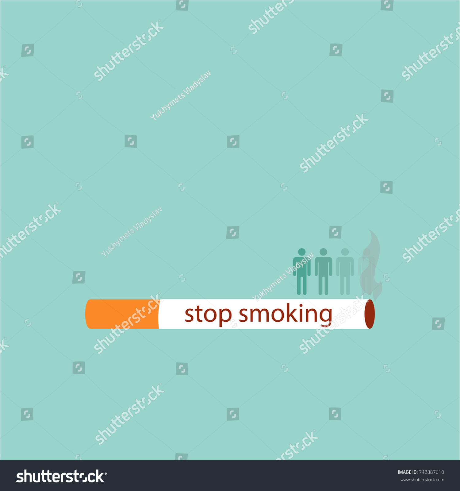 stop smoking sign cartoon