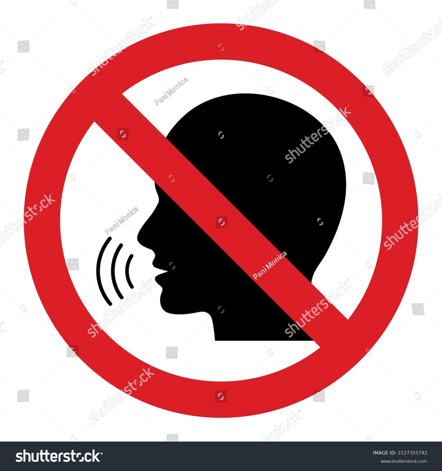 Stop Talking Vector Sign On White Stock Vector (Royalty Free ...