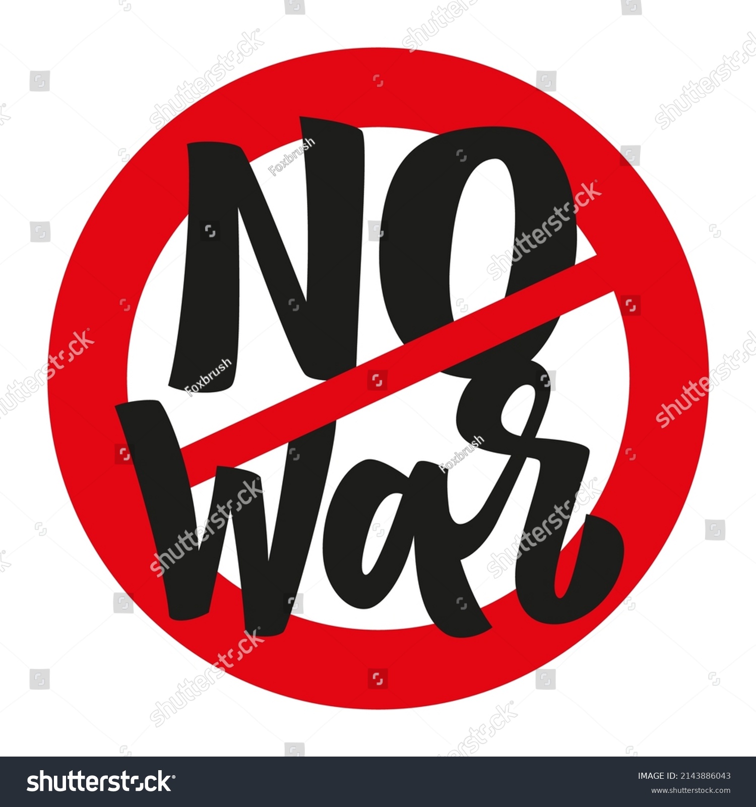 Stop War Hand Drawn Vector Lettering Stock Vector (Royalty Free ...