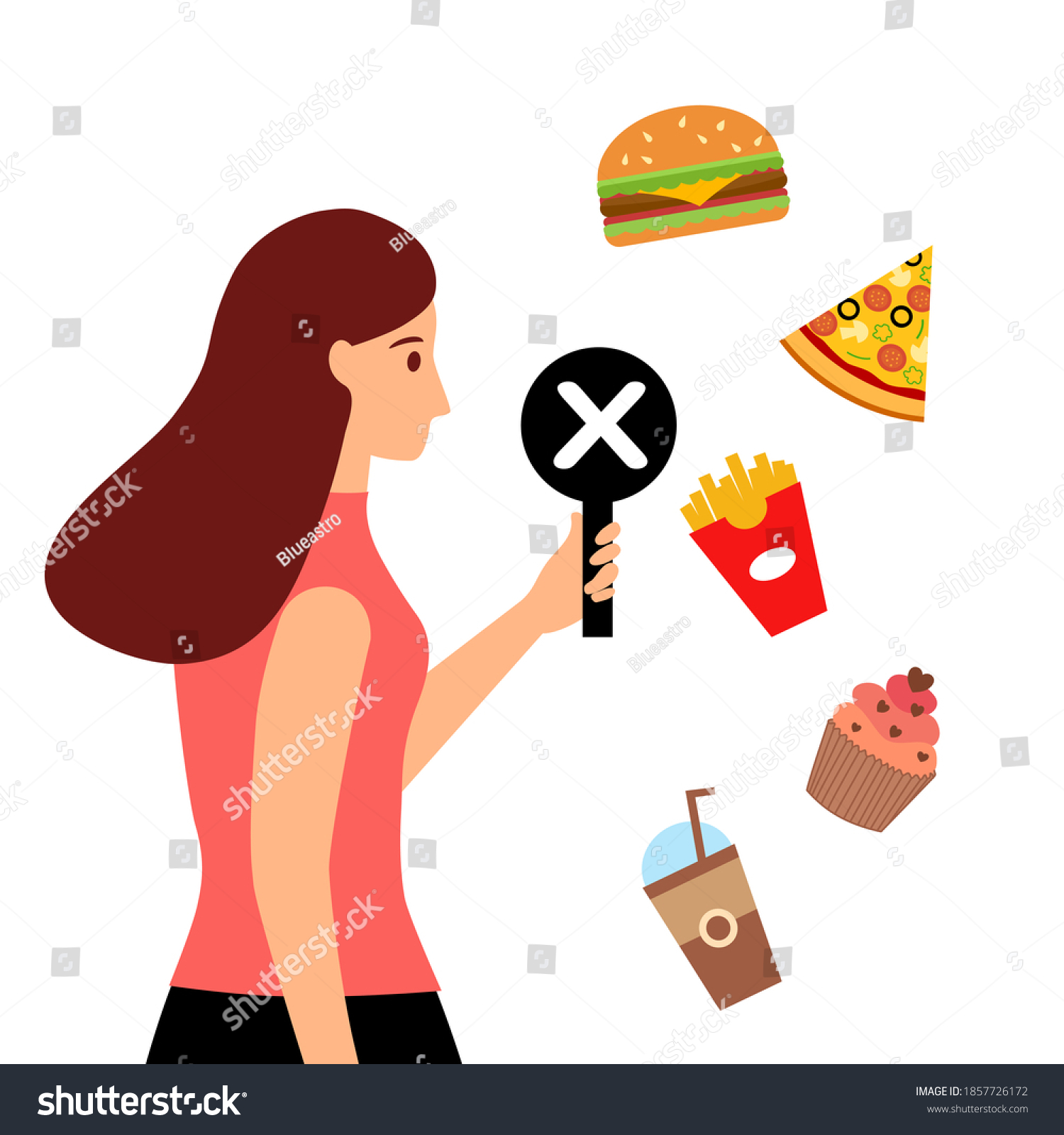 stop-unhealthy-eating-habits-concept-vector