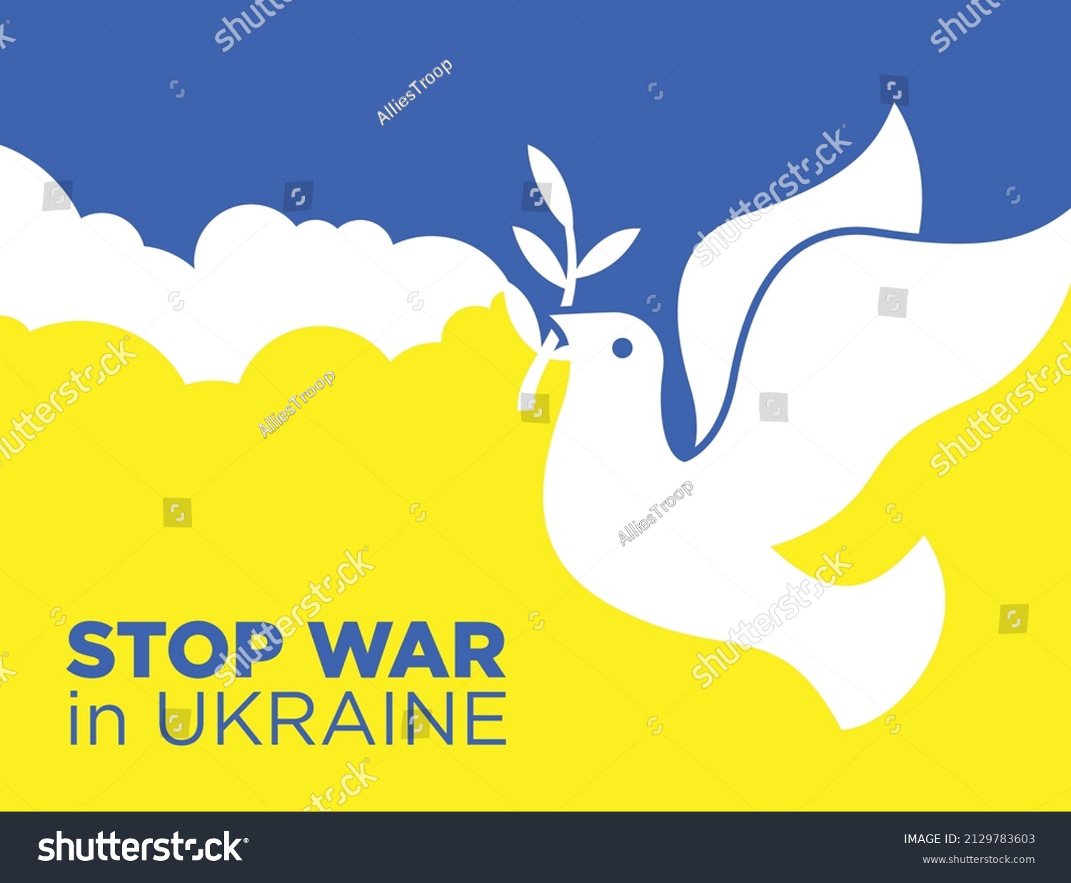 Stop War Ukraine Ukraine War Poster Stock Vector (Royalty Free ...