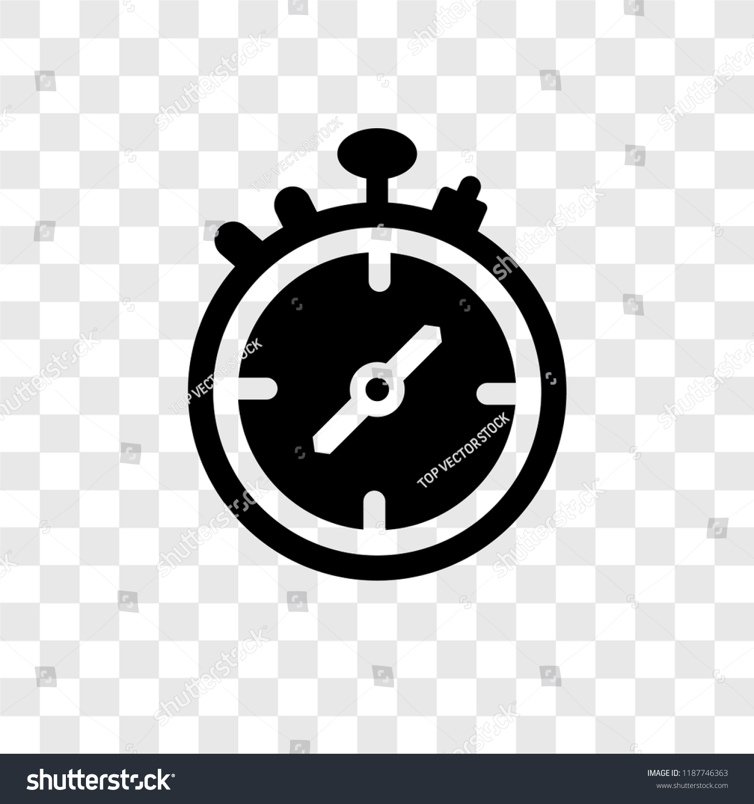 SVG of Stopwatch vector icon isolated on transparent background, Stopwatch transparency logo concept svg