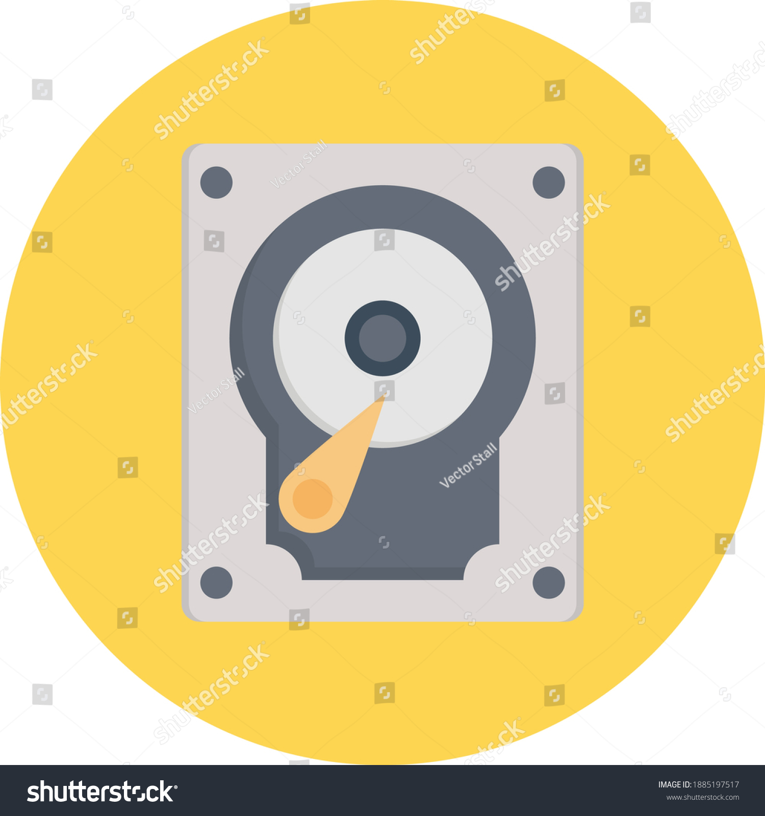 Storage Vector Colour Flat Icon Stock Vector (Royalty Free) 1885197517 ...