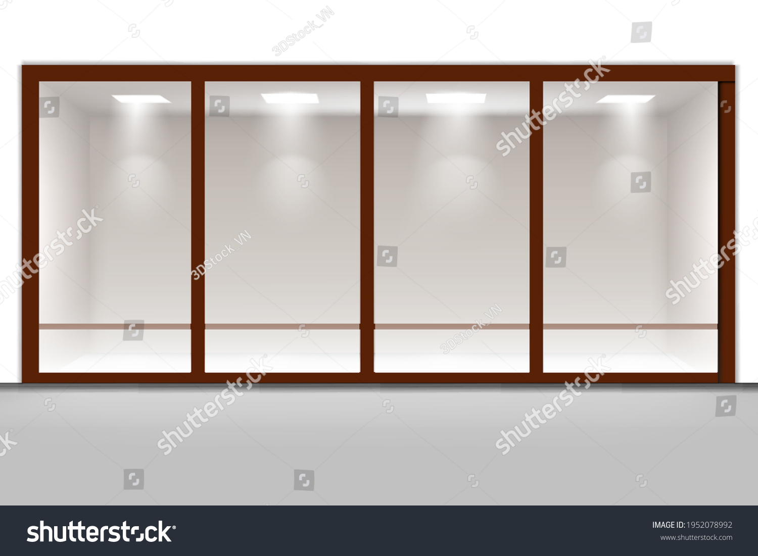 store-front-view-outside-empty-shop-stock-vector-royalty-free