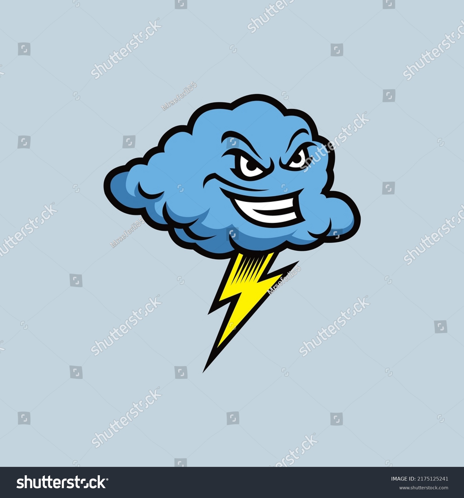 Storm Mascot Vector Vector Illustration Stock Vector (Royalty Free ...