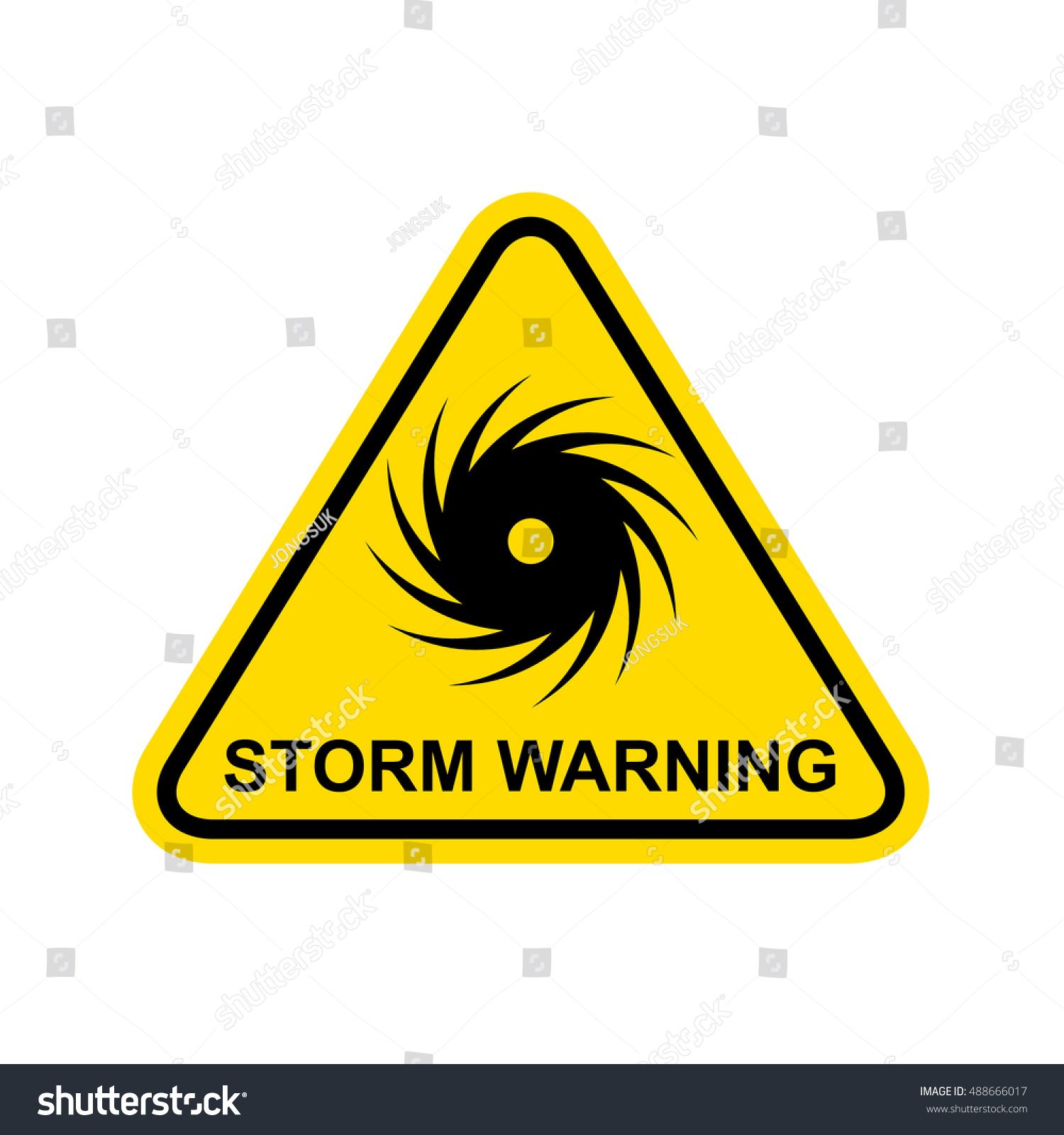 Storm Warning Sign Vector Vector De Stock Libre De Regalías 488666017 Shutterstock 4054