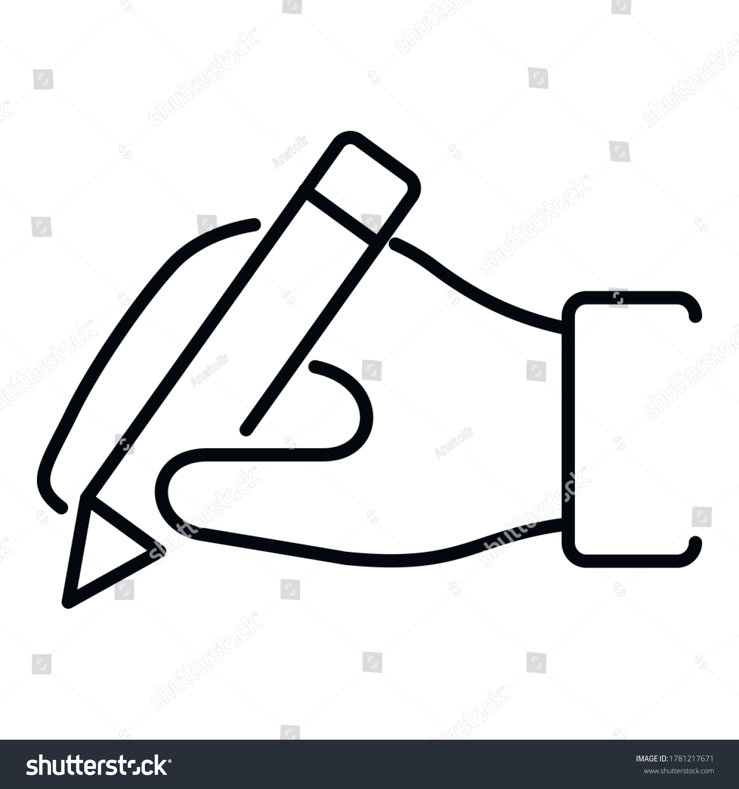 recommend clip art: Storyteller writing story icon. Outline storyteller writing story vector icon for web design isolated on white background