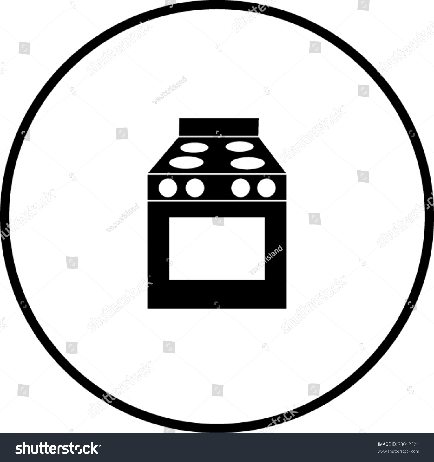 Stove Symbol Stock Vector (Royalty Free) 73012324