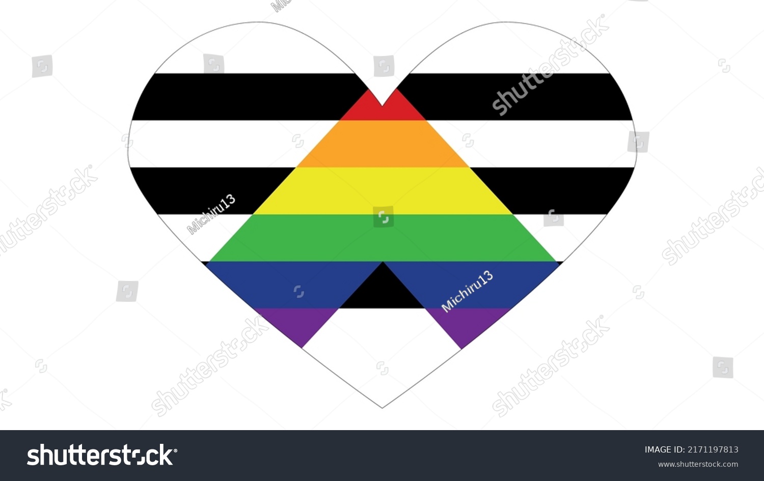 Straight Allies Pride Flag Lgbt Community Stock Vector Royalty Free