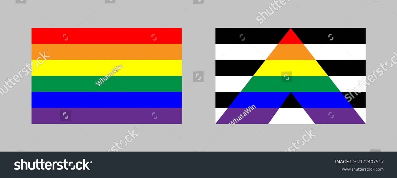 Straight Ally Lgbtq Pride Flags Vector Stock Vector Royalty Free 2172407517 Shutterstock 1783