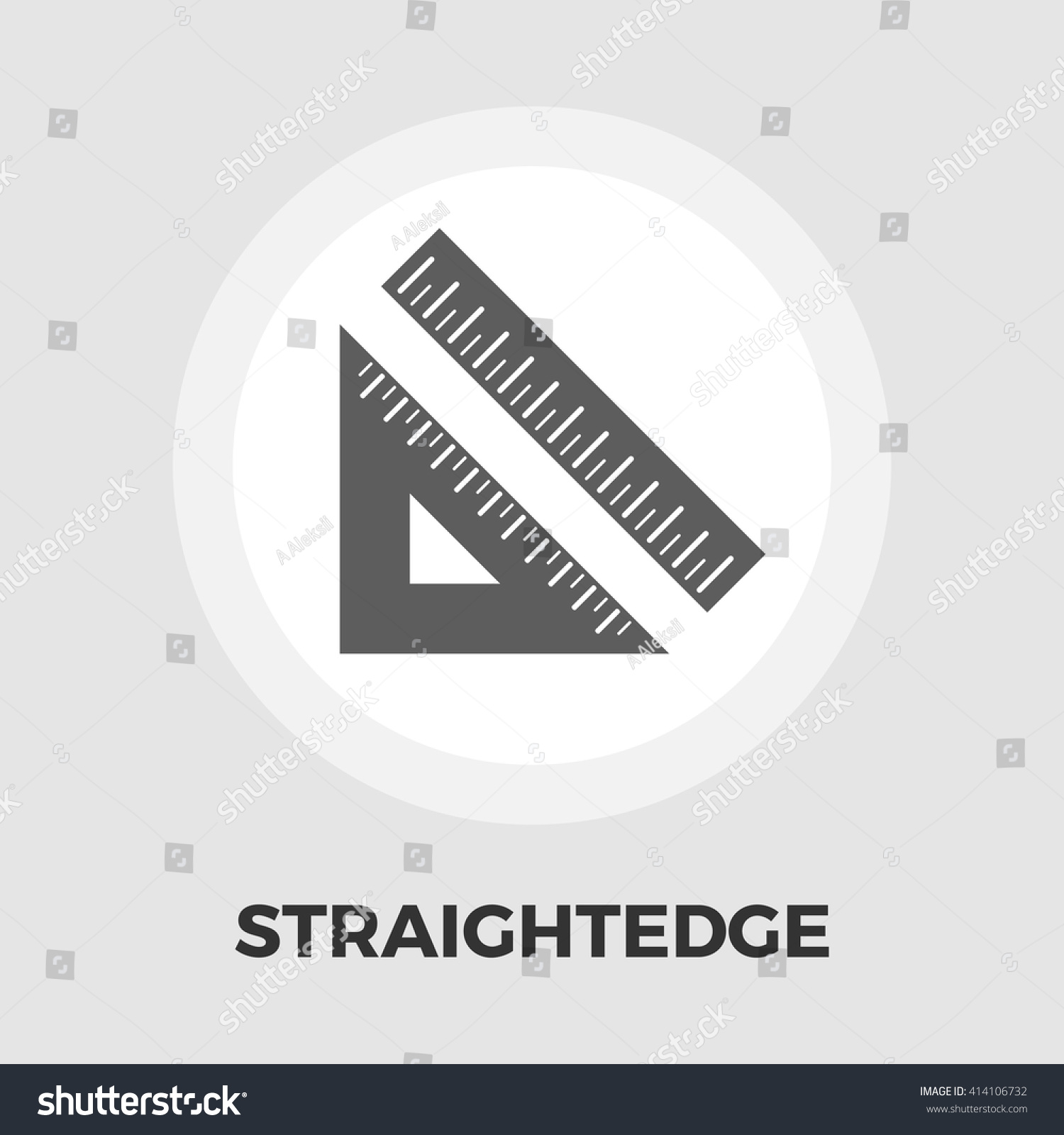 Straightedge Icon Vector Flat Icon Isolated Stock Vector 414106732