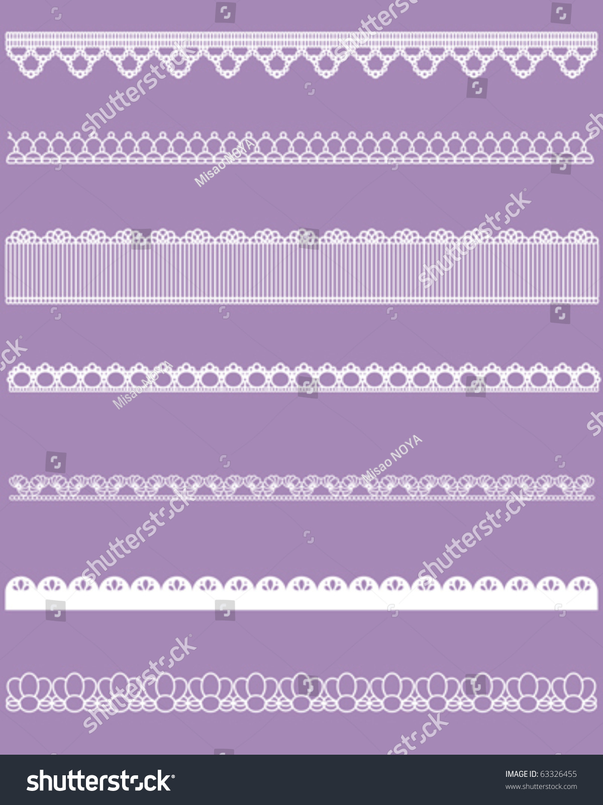 Straight Lace Set Stock Vector 63326455 : Shutterstock