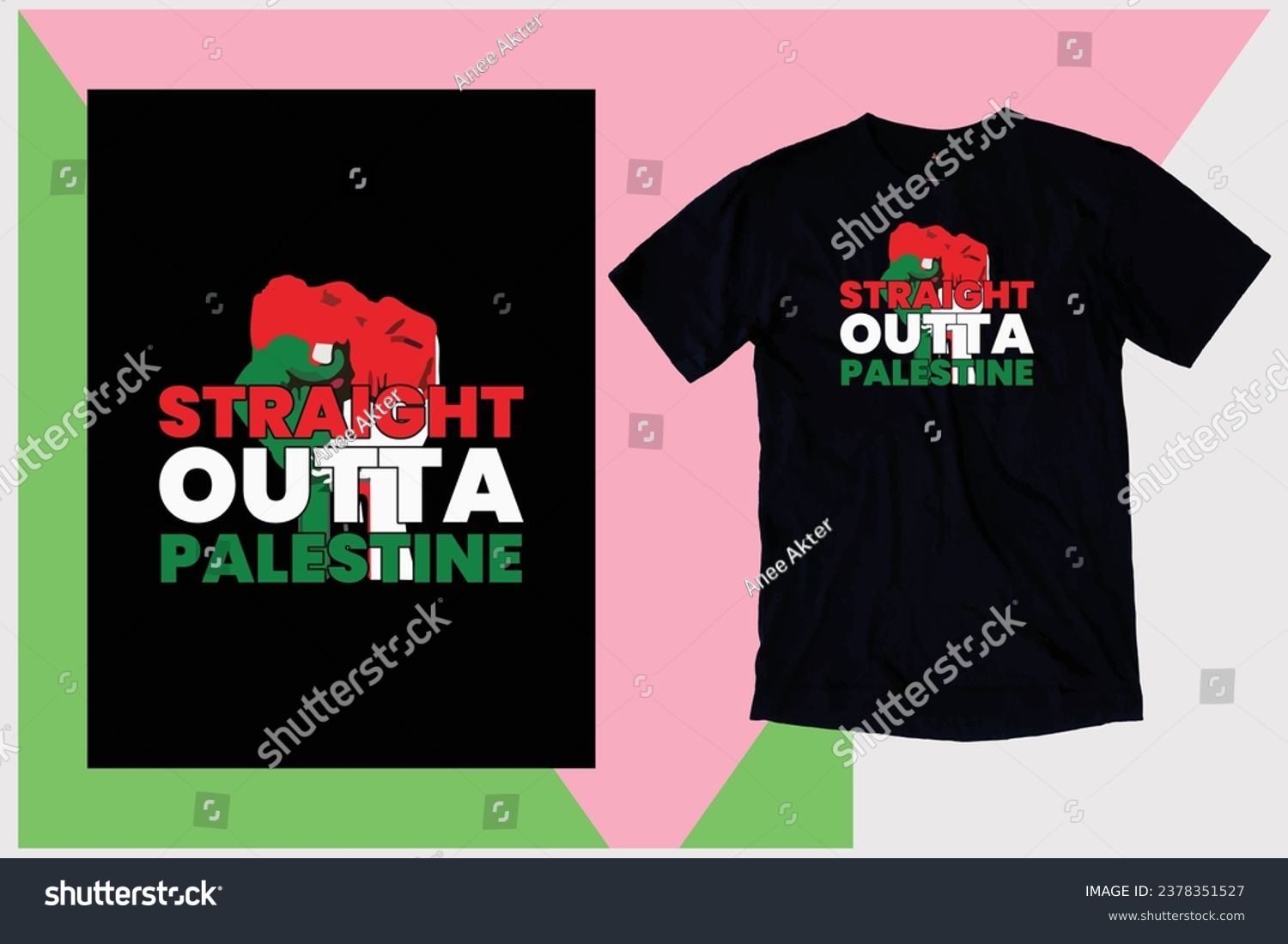 SVG of Straight outta Palestine T shirt, Free Palestine, Stand with Palestine, Activist Shirt, Save Palestine, Human Rights, Equality T-Shirt, Gaza PNG svg