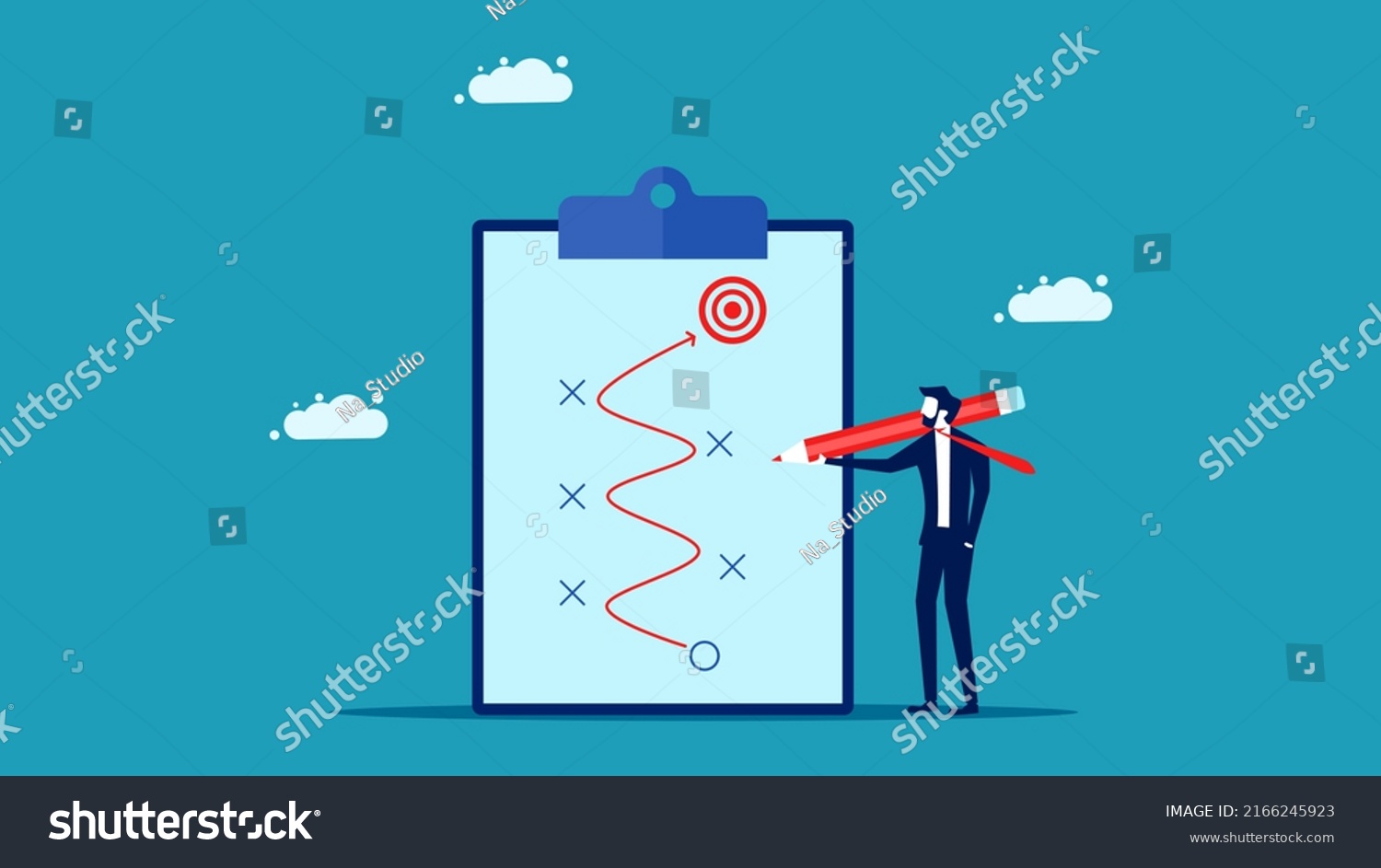 Strategic Planning Achieve Goals Strategy Chart Stock Vector (Royalty ...