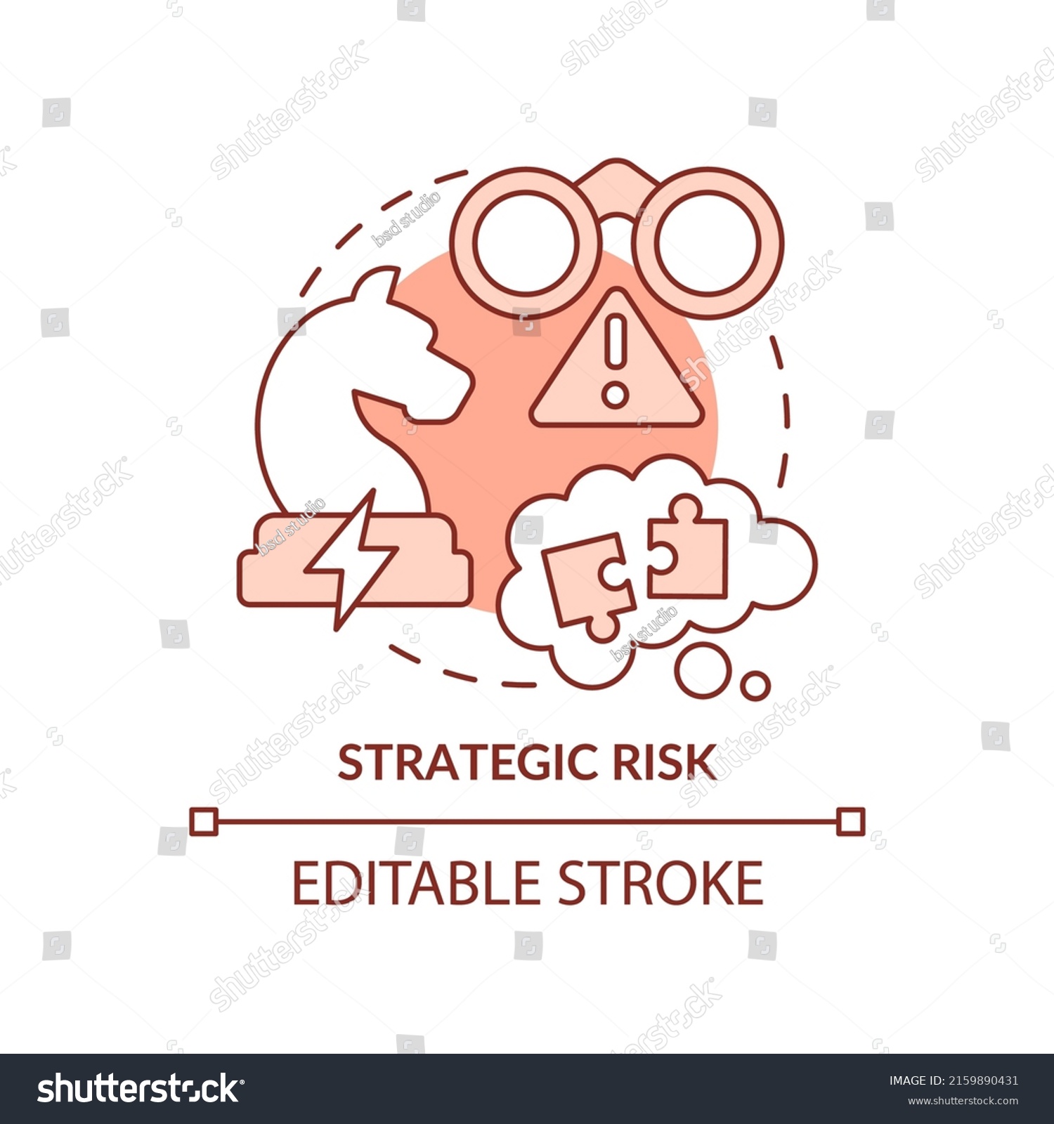 Strategic Risk Terracotta Concept Icon Risk Stock Vector (Royalty Free ...