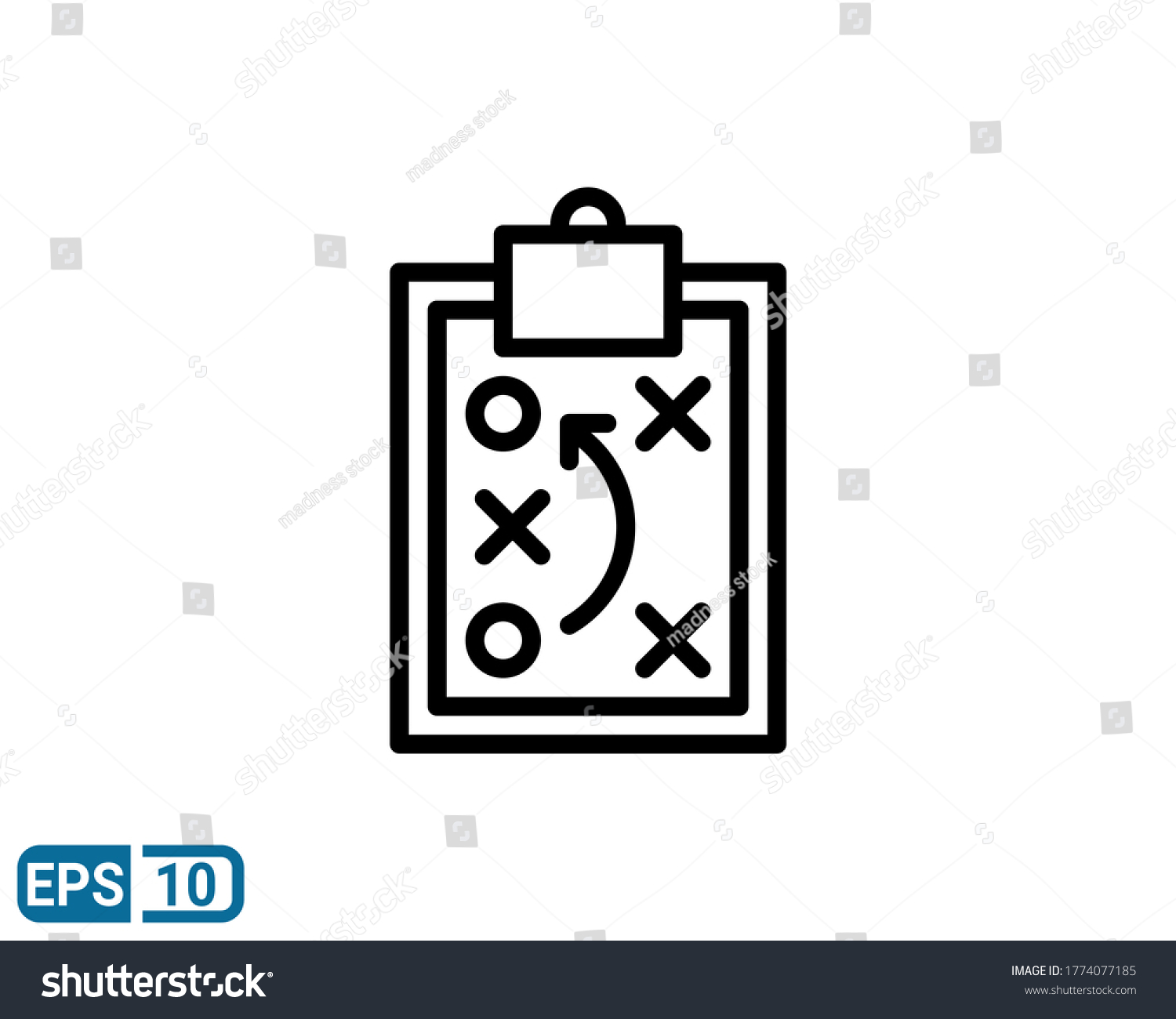 Strategy Action Icon Line Style Vector Stock Vector (Royalty Free ...