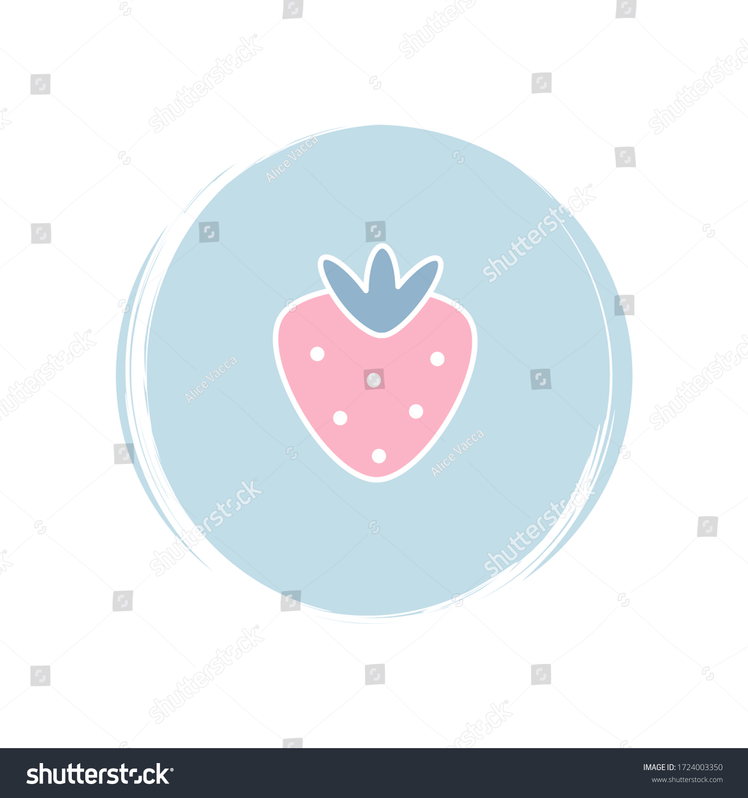 Strawberry Icon Logo Vector Illustration On Stock Vector Royalty Free