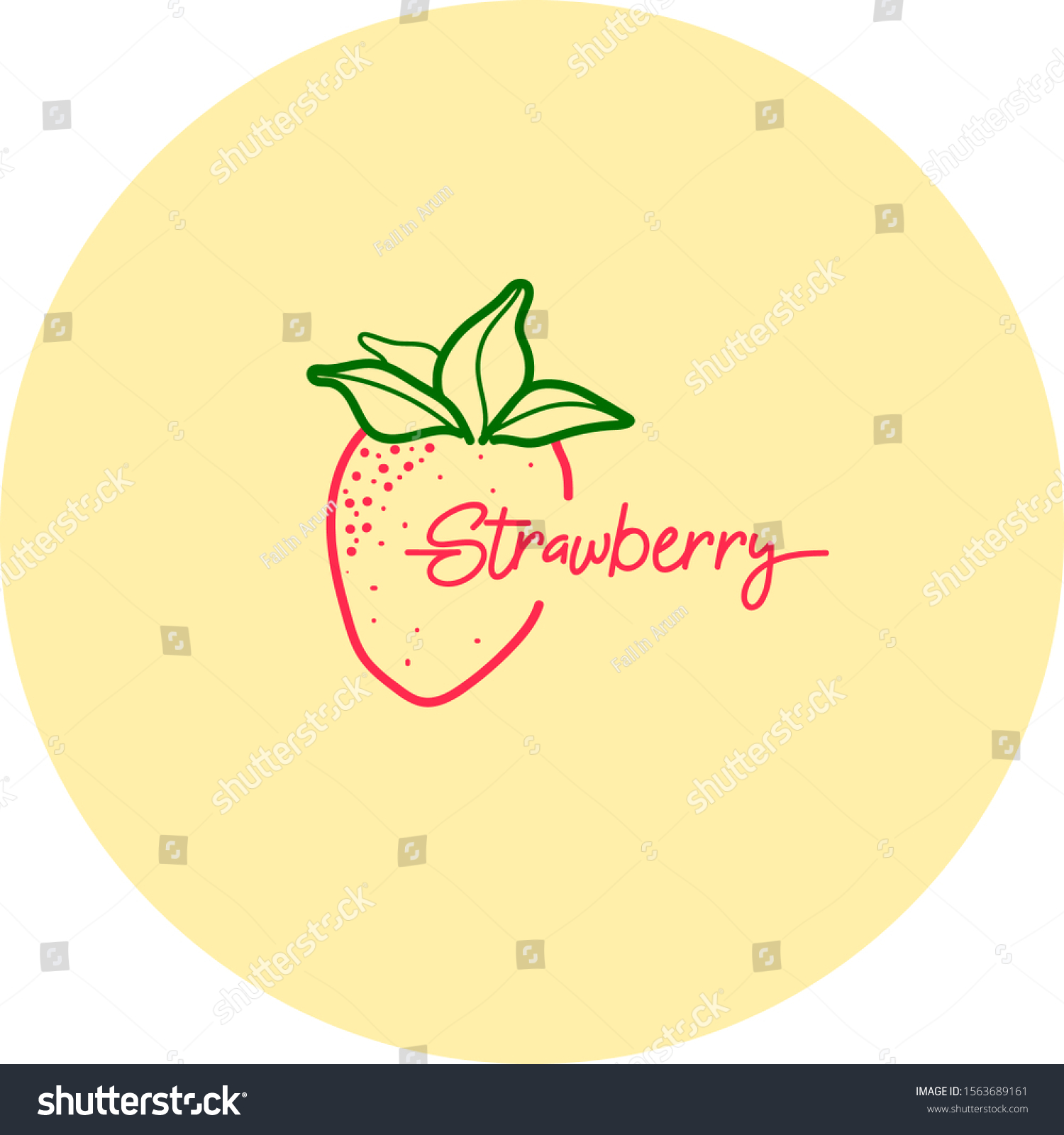 Strawberry Logo Vector Modern Strawberry Icon Stock Vector Royalty