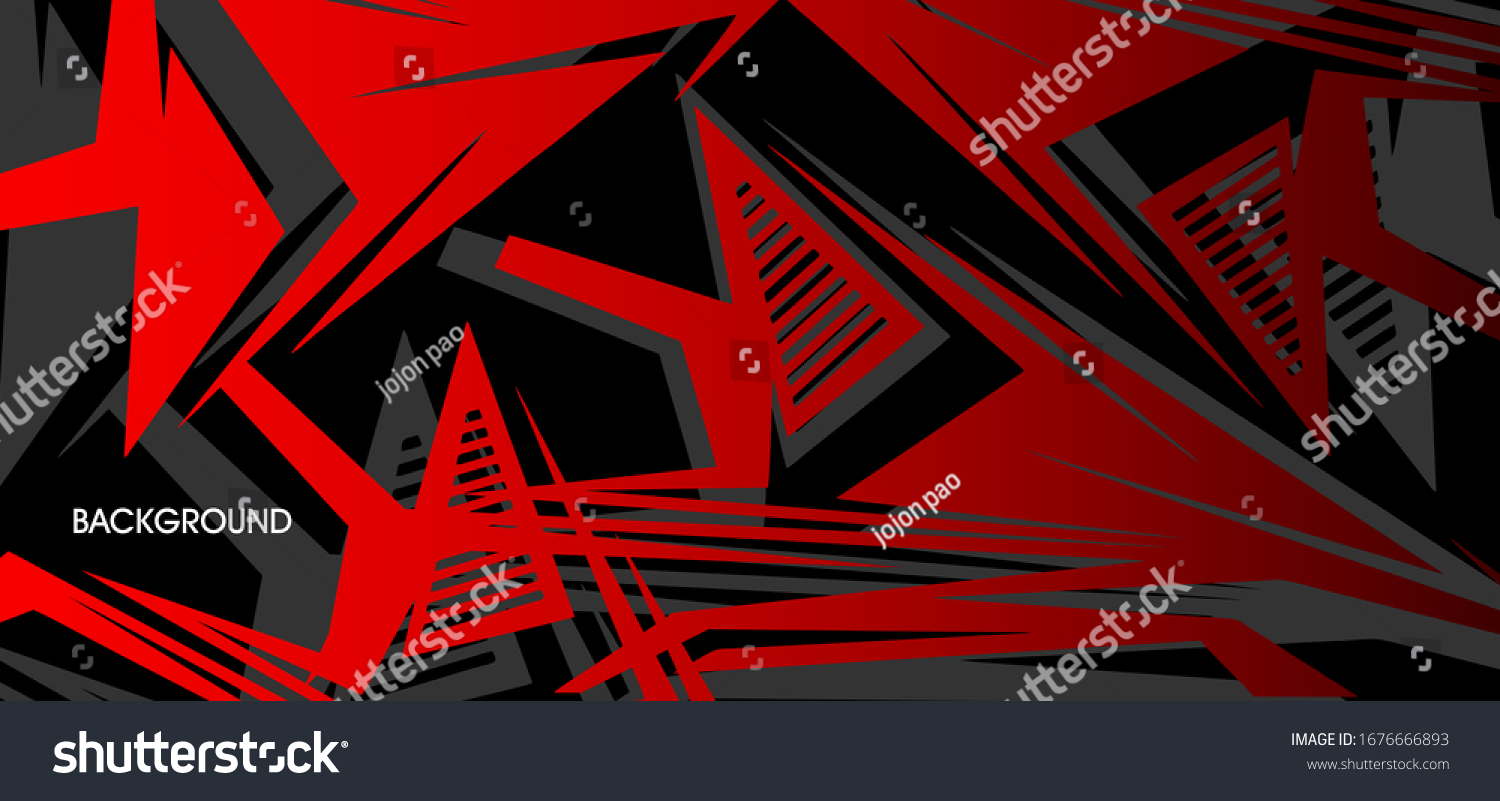 Streak Red Racing Strip Abstract Black Stock Vector (Royalty Free ...