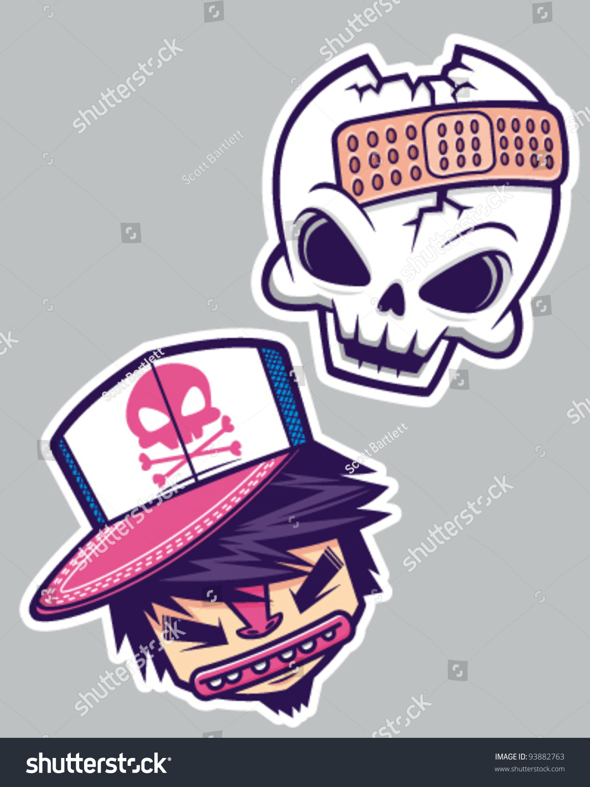 Street Art Stickers Stock Vector Royalty Free 93882763 - 