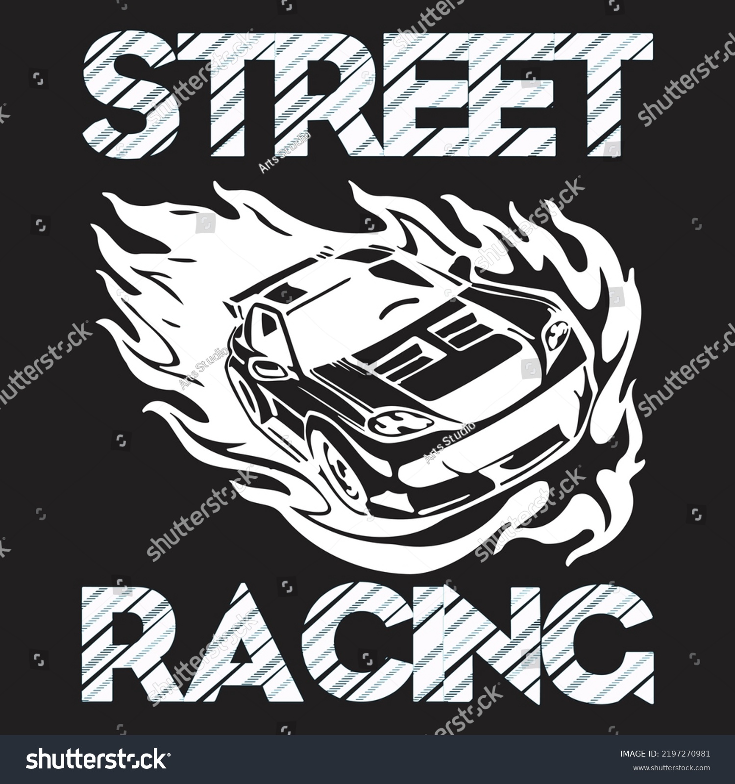 SVG of Street Racing Championship - Sports and Athletic T-shirt Design Template Vector and Sports vector illustration. Vector EPS Editable File Bundle, can you download this file. svg
