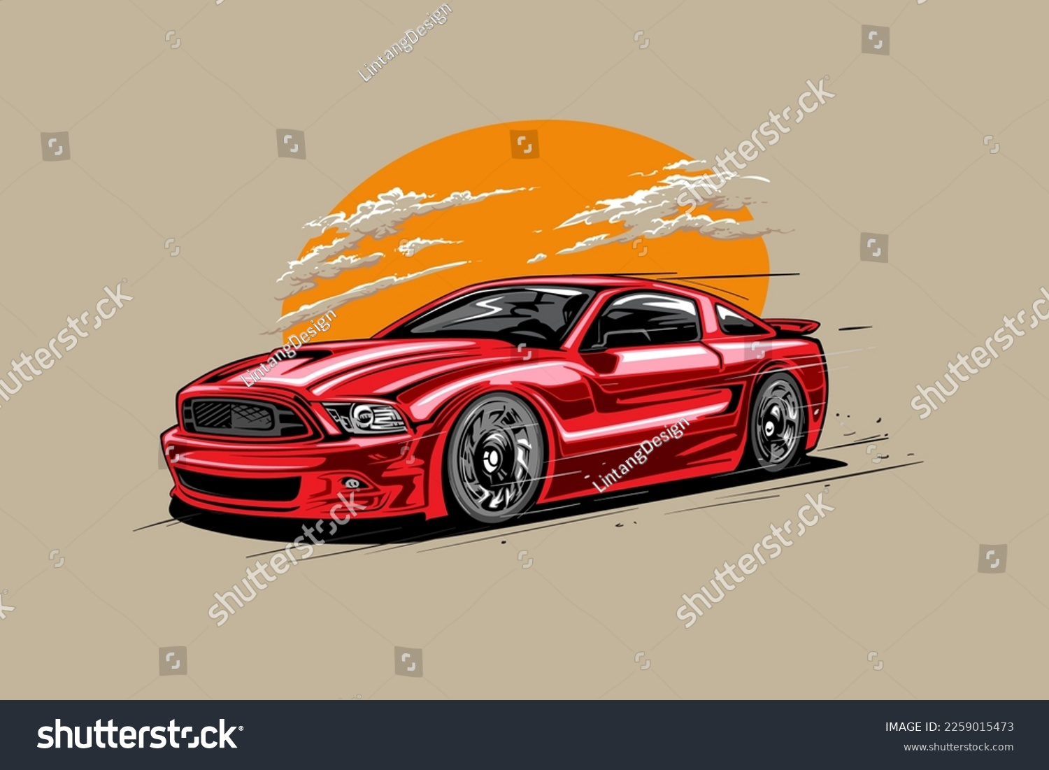 SVG of Street Racing Vector Illustration. Icon red sport car vector template illustration can use logo t shirt, apparel, sticker group community, poster, flyer banner modify auto show. svg