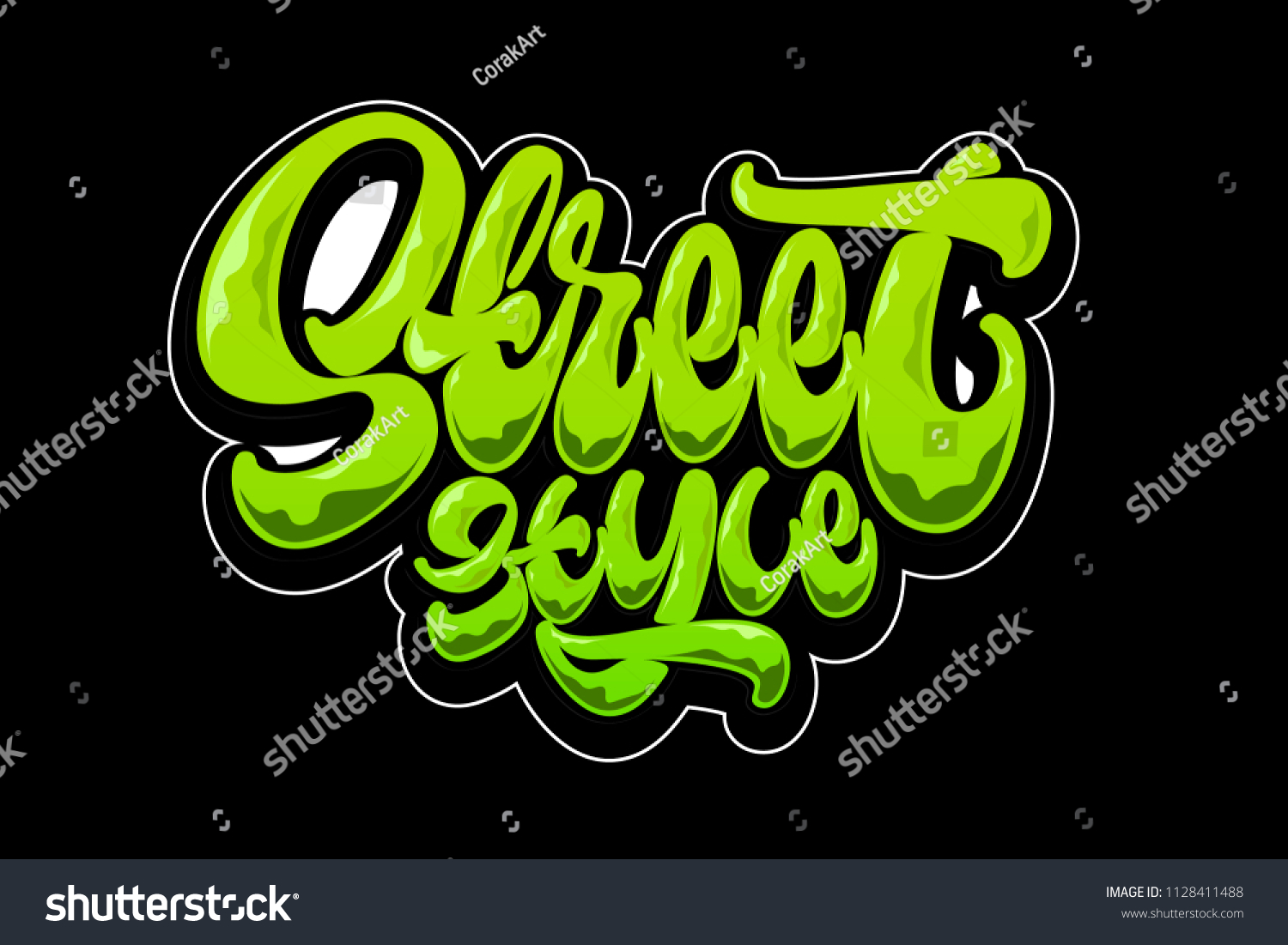 Streetstyle Vector Handwritten Unique Lettering Isolated Stock Vector ...