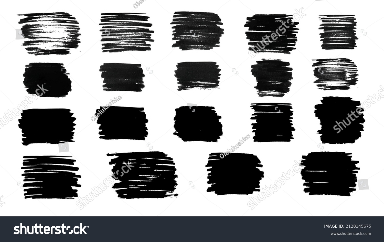 Strokes Grunge Design Elements Rectangular Text Stock Vector (Royalty ...