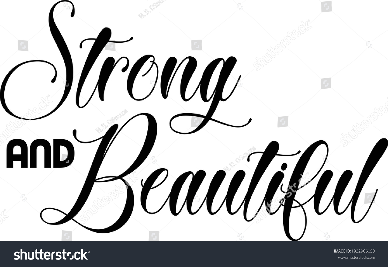 strong-beautiful-strong-words-print-use-stock-vector-royalty-free