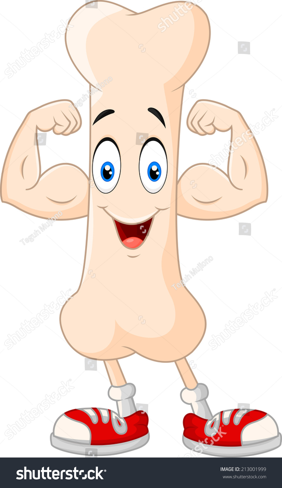 Strong Bone Cartoon Character Stock Vector (Royalty Free) 213001999