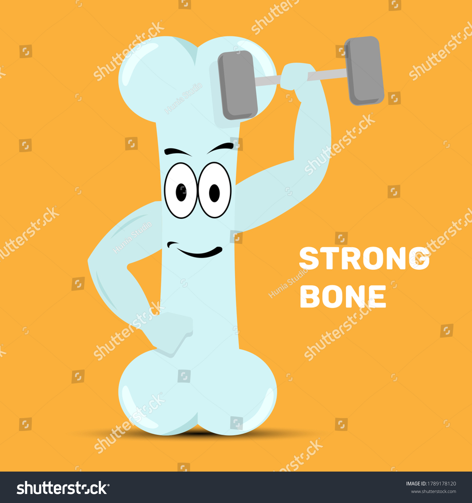 Strong Bone Illustration Concept Showing Muscle Stock Vector (Royalty ...