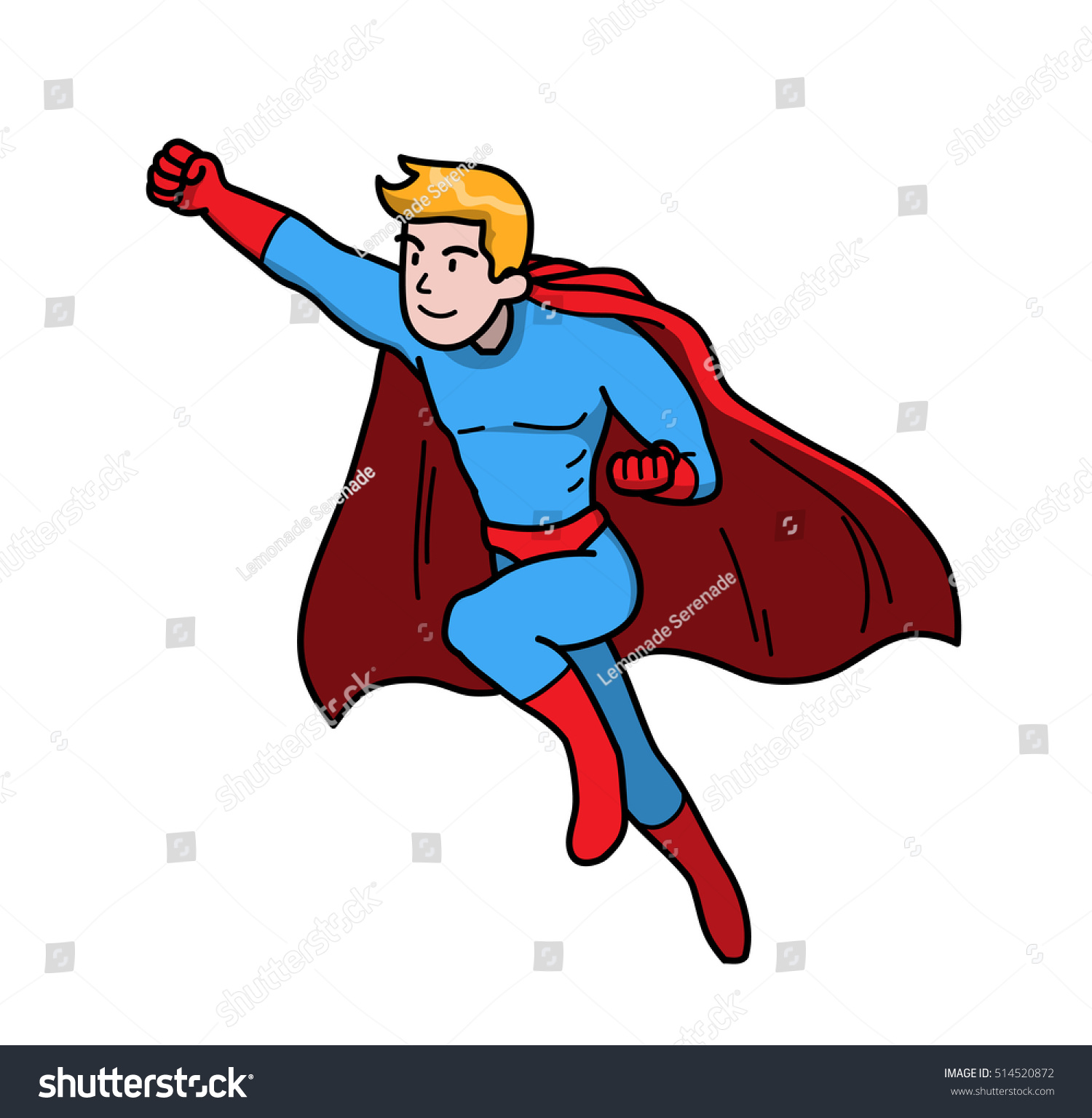 Strong Superhero Power Man Rescue Hand Stock Vector 514520872 ...